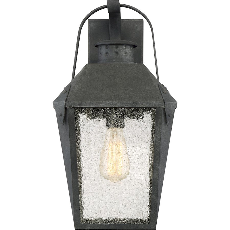 Quoizel Carriage 1 Lt 150W Outdoor Wall Lantern, Lg, Mottled Black