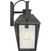 Quoizel Carriage 1 Lt 150W Outdoor Wall Lantern, Lg, Mottled Black