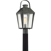 Quoizel Carriage 1 Lt 150W Outdoor Post Lantern, Lg, Mottled Black