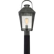 Quoizel Carriage 1 Lt 150W Outdoor Post Lantern, Lg, Mottled Black