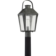 Quoizel Carriage 1 Lt 150W Outdoor Post Lantern, Lg, Mottled Black