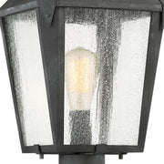 Quoizel Carriage 1 Lt 150W Outdoor Post Lantern, Lg, Mottled Black