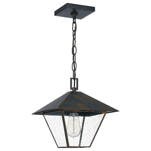 Quoizel Corporal 1 Light Outdoor Hanging Lantern, Industrial Bronze