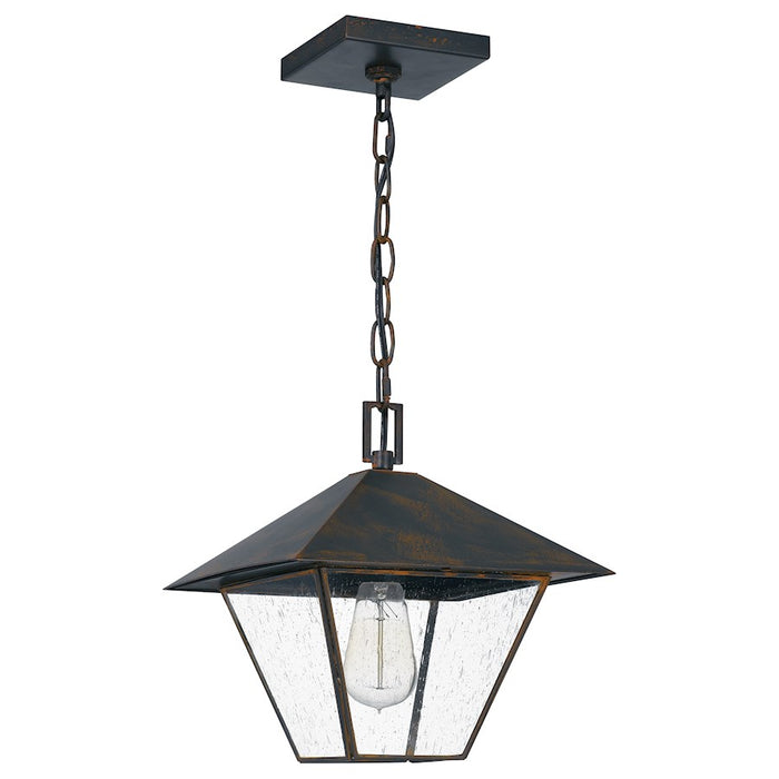 Quoizel Corporal 1 Light Outdoor Hanging Lantern, Industrial Bronze