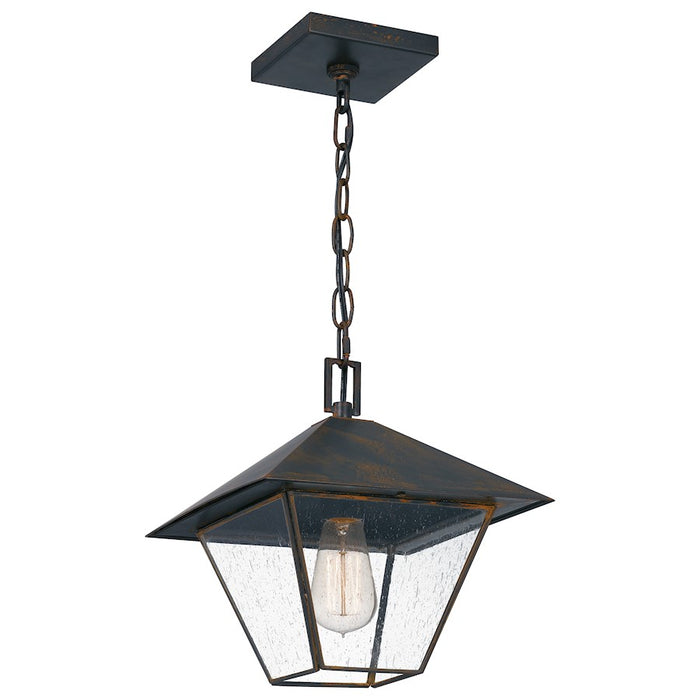 Quoizel Corporal 1 Light Outdoor Hanging Lantern, Industrial Bronze