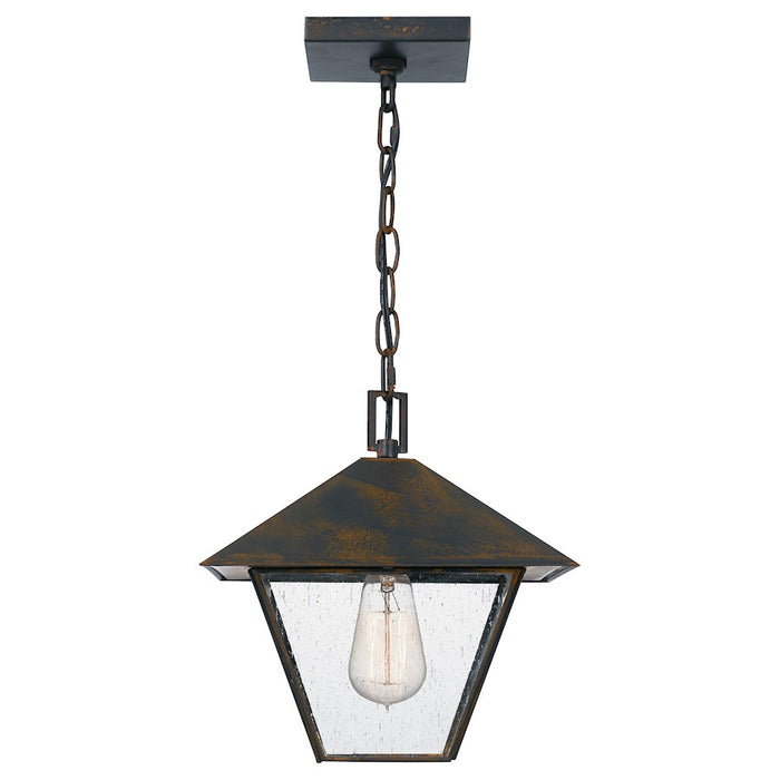 Quoizel Corporal 1 Light Outdoor Hanging Lantern, Industrial Bronze