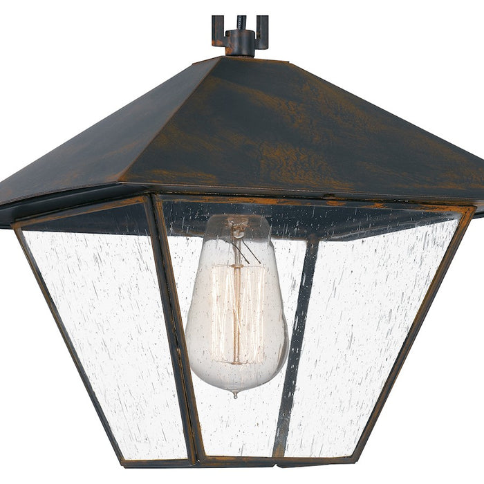 Quoizel Corporal 1 Light Outdoor Hanging Lantern, Industrial Bronze