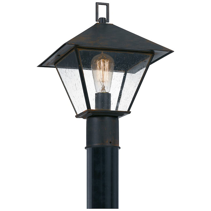 Quoizel Corporal 1 Light Outdoor Post Lantern, Industrial Bronze