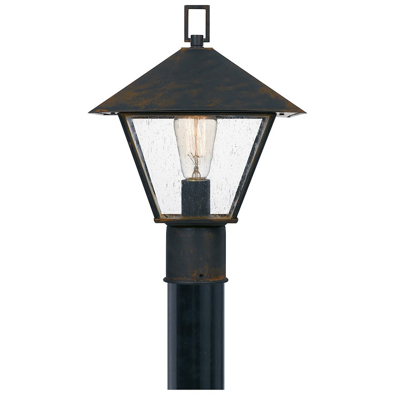 Quoizel Corporal 1 Light Outdoor Post Lantern, Industrial Bronze