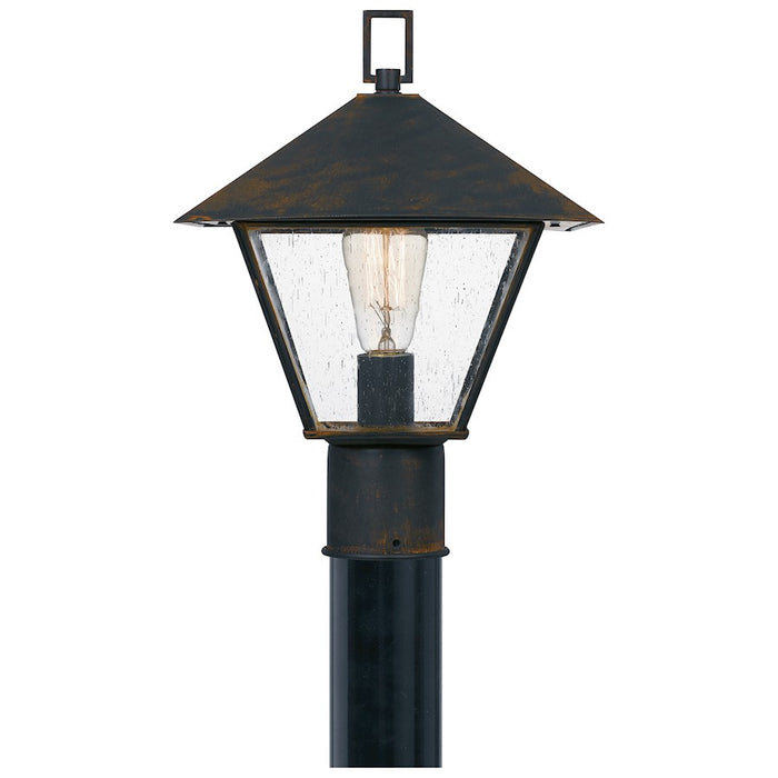Quoizel Corporal 1 Light Outdoor Post Lantern, Industrial Bronze