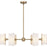Quoizel Curran 6Lt Chandelier, Bronze Gold/Clear Ribbed Swirl