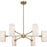 Quoizel Curran 6Lt Chandelier, Bronze Gold/Clear Ribbed Swirl