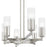 Quoizel Cruz 6Light Island Light, Brushed Nickel/Clear Etched Glass