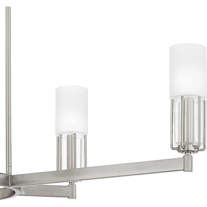 Quoizel Cruz 6Light Island Light, Brushed Nickel/Clear Etched Glass