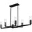 Quoizel Cruz 6Light Island Light, Matte Black/Clear Etched Glass - CRZ648MBK