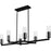 Quoizel Cruz 6Light Island Light, Matte Black/Clear Etched Glass