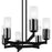 Quoizel Cruz 6Light Island Light, Matte Black/Clear Etched Glass