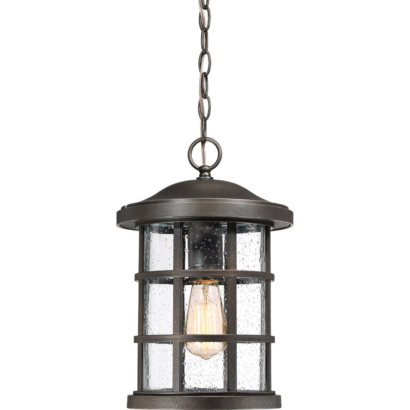 Quoizel Crusade 10in 1-Light Outdoor Lantern | Craftsman Palladian Bronze and Clear Seedy Glass | Front Porch & Entryway | Model CSE1910PN