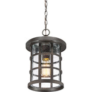 Quoizel Crusade 10in 1-Light Outdoor Lantern | Craftsman Palladian Bronze and Clear Seedy Glass | Front Porch & Entryway | Model CSE1910PN