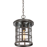 Quoizel Crusade 10in 1-Light Outdoor Lantern | Craftsman Palladian Bronze and Clear Seedy Glass | Front Porch & Entryway | Model CSE1910PN