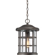 Quoizel Crusade 10in 1-Light Outdoor Lantern | Craftsman Palladian Bronze and Clear Seedy Glass | Front Porch & Entryway | Model CSE1910PN