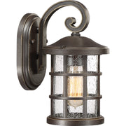 Quoizel Crusade 6in 1-Light Outdoor Lantern | Craftsman Palladian Bronze and Clear Seedy Glass | Porch & Entryway | 6 x 7.75 x 11 in | Model CSE8406PN