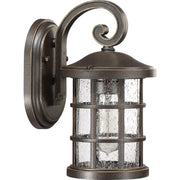 Quoizel Crusade 6in 1-Light Outdoor Lantern | Craftsman Palladian Bronze and Clear Seedy Glass | Porch & Entryway | 6 x 7.75 x 11 in | Model CSE8406PN