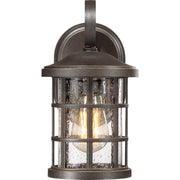 Quoizel Crusade 6in 1-Light Outdoor Lantern | Craftsman Palladian Bronze and Clear Seedy Glass | Porch & Entryway | 6 x 7.75 x 11 in | Model CSE8406PN
