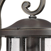 Quoizel Crusade 10in 1-Light Outdoor Wall Lantern | Craftsman Palladian Bronze and Clear Seedy Glass | Entryway & Porch | Model CSE8410PN
