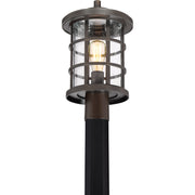 Quoizel Crusade 10in 1-Light Outdoor Wall Lantern | Craftsman Palladian Bronze and Clear Seedy Glass | Entryway & Porch | Model CSE9010PN