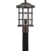Quoizel Crusade 10in 1-Light Outdoor Wall Lantern | Craftsman Palladian Bronze and Clear Seedy Glass | Entryway & Porch | Model CSE9010PN