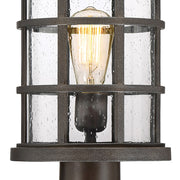 Quoizel Crusade 10in 1-Light Outdoor Wall Lantern | Craftsman Palladian Bronze and Clear Seedy Glass | Entryway & Porch | Model CSE9010PN