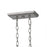 Quoizel Catalina Linear 6 Light Chandelier, Matte Black/Nickel Metal