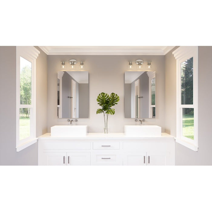 Quoizel Caverly 3 Light Bath Light, Clear Seedy