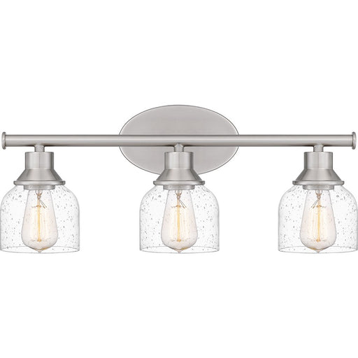 Quoizel Caverly 3 Light Bath Light, Clear Seedy