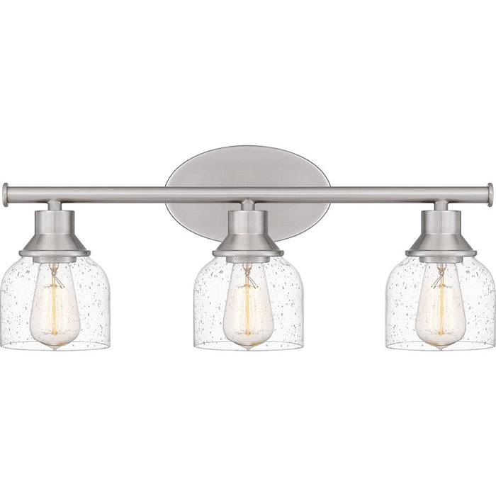 Quoizel Caverly 3 Light Bath Light, Clear Seedy