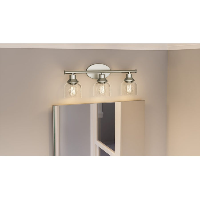Quoizel Caverly 3 Light Bath Light, Clear Seedy