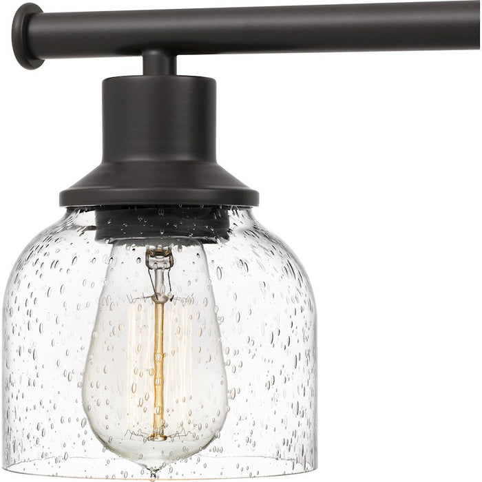 Quoizel Caverly 3 Light Bath Light, Clear Seedy