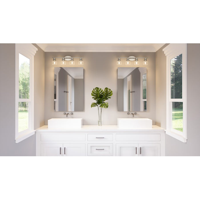 Quoizel Caverly 4 Light Bath Light, Clear Seedy