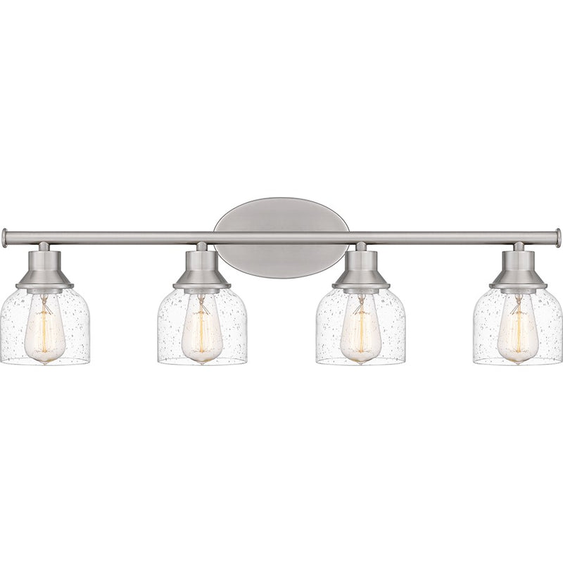Quoizel Caverly 4 Light Bath Light, Clear Seedy