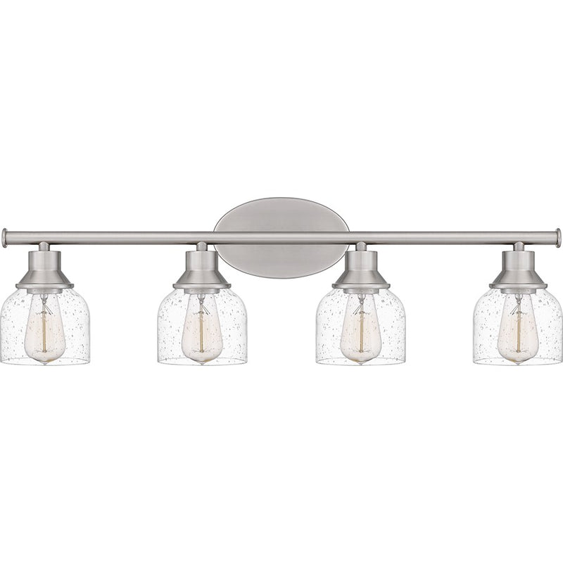 Quoizel Caverly 4 Light Bath Light, Clear Seedy