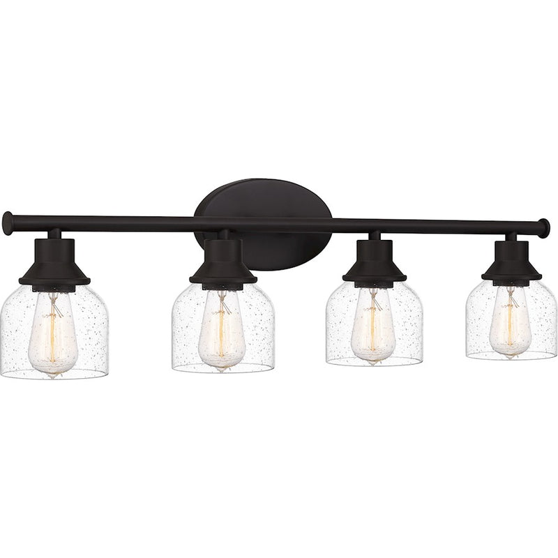 Quoizel Caverly 4 Light Bath Light, Clear Seedy