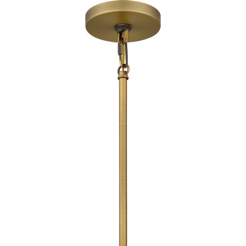 Quoizel Cavalier 34in 9-Light Chandelier | Modern Aged Brass and Opal Glass | Kitchen Island & Dining Room | 34.5 x 34.5 x 22 in | Model CVR5034AB