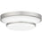 Quoizel Cromwell Flush Mount, Nickel/White Painted Etched