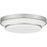 Quoizel Cromwell Flush Mount, Nickel/White Painted Etched