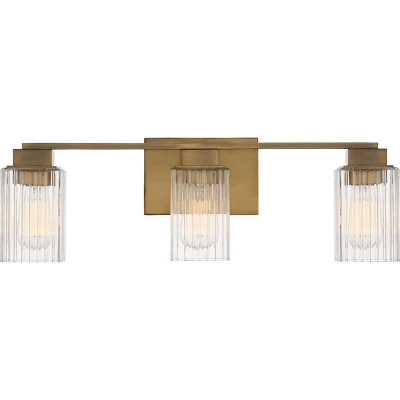 Quoizel Danson 3 Light Bath, Weathered Brass