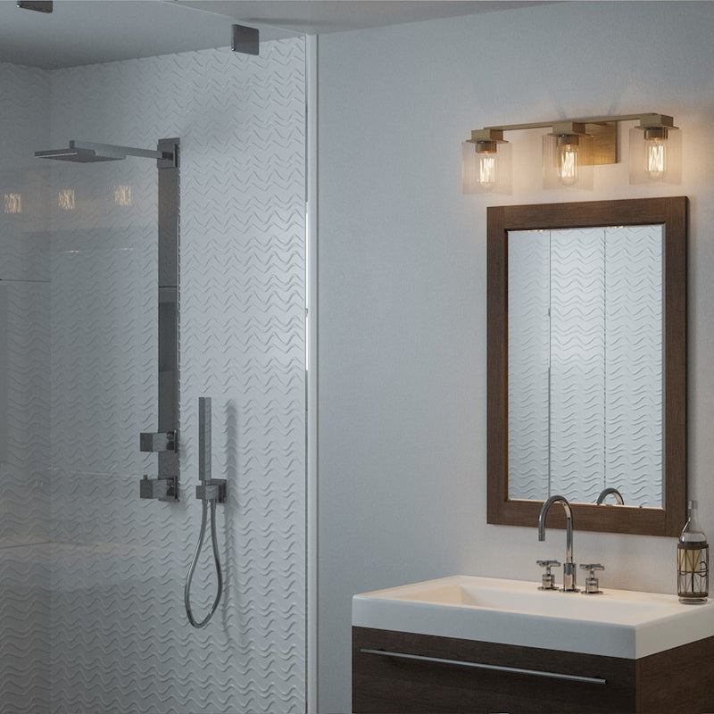 Quoizel Danson 3 Light Bath, Weathered Brass