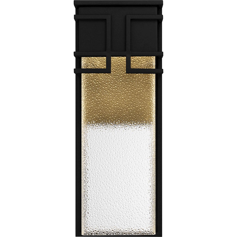Quoizel Daymon LED 20" Outdoor Lantern, Black/Clear Diamond Glass