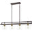Quoizel Dobbs Linear 4 Light Chandelier, Old Bronze/Clear Glass