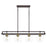 Quoizel Dobbs Linear 4 Light Chandelier, Old Bronze/Clear Glass